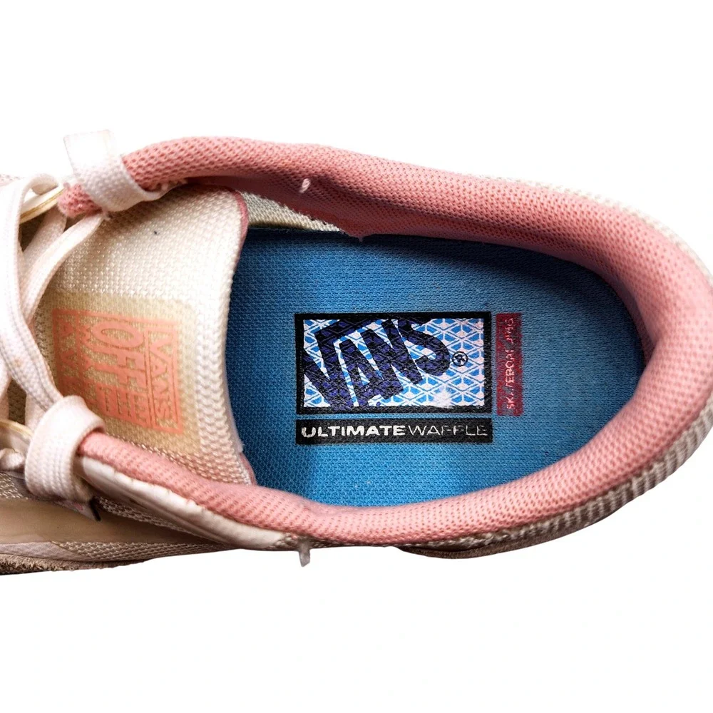 Vans AVE Pro White Powder Pink Skate Shoes Men's 7 / Women's 8.5 Ultimate Waffle